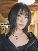 韓国風大人レイヤーカット/ミディアムレイヤー/顔まわり/船橋駅