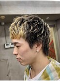 刈り上げアップバングスパイキーショートパーマスパイラルパーマ