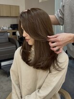 ウェイズトウキョウ 新宿店(Ways TOKYO)&nbsp;ミディアムレイヤー　かきあげ前髪　フェイスレイヤー