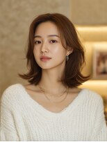 クレビアテン(CreBiA ten_)&nbsp;透明感ブラウン/くびれ/ミディアム/レイヤーカット