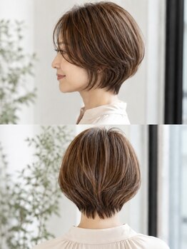 やなぎ美容室 白髪染め/ショートカットの写真/経験豊富なスタイリストによる髪質改善で明るさと艶を叶える白髪染め体験を♪