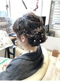 編みこみアップスタイル