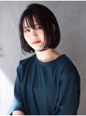 シンプルなカジュアルボブ