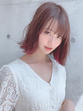 イース バイ アンブルリュクス 北千住(Ease by amble luxe) 前髪イメチェンイヤリングカラーラベンダーカラー