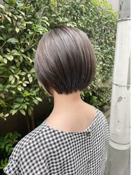 ナナシ(nanac) 丸みショートボブ ブリーチ無しハイライト