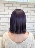 暗髪パープル×ボブ