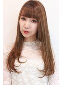 前髪ぱっつん ワンカールロング