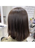 【赤み消す】柔らかいオリーブアッシュ×ふんわりロブ