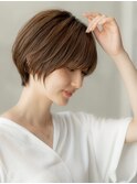 ショートカット/小顔効果/ベージュカラー