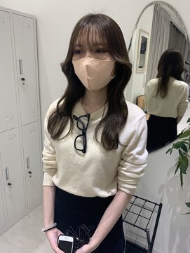 ジーナ 福岡天神(Zina) やわらかベージュ × 顔まわりレイヤー