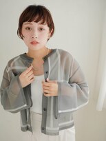 ムク 甲府(muku.)&nbsp;ミディアムヘア/斜めバング/グレージュカラー/甲府駅