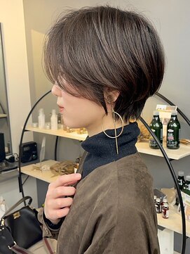 ジアン バイ ミルボン 西宮ガーデンズプラス(GIEN by milbon) 丸みショートボブ×顔まわりレイヤー