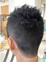 カットハウス はさみの部屋&nbsp;メンズ/ベリーショート/刈り上げ/癖毛/黒髪/アップバング