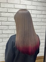 ヴァイス 渋谷店(VAICE)&nbsp;《デザインカラー》グレージュ×ピンク裾カラー