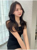 姫カットレイヤー×秋色くすみベージュ×韓国風巻き(ayana)