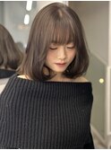ワンホンボブヘア&くすみベージュ