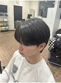 シースルーバング＋ニュアンスパーマ