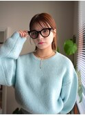 薬院　ボブ　顔まわりレイヤーカット　ブリーチなしカラー