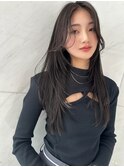 韓国ヘアーハッシュカットレイヤーカットグレージュブリーチ無し
