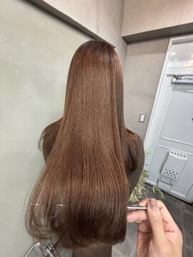 ファビ 渋谷(Fab) くびれヘア/暗めカラー/アプリコットオレンジ/縮毛矯正