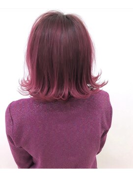 ヘアサロン エフ 渋谷(F) #ダブルカラー#艶カラー#ピンク#ボブ