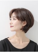 ミディアムヘア暗めカラーデザインカラーフェイスフレーミング