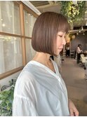【東大阪布施】まとまるボブ/内巻きボブ/モカベージュ