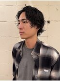 マッシュショートニュアンスパーマツイストパーマ黒髪パーマ
