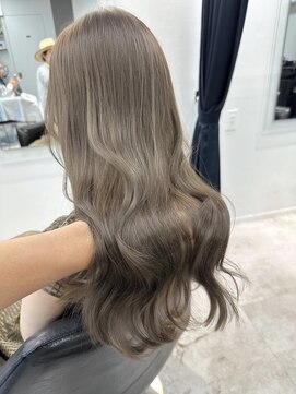 フィーネ 柏(Fi-Ne) オリーブミルクティーベージュ/ケアブリーチカラー/髪質改善