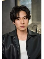 ゼノ 海老名(XENO) シャドウパーマラウンドマッシュフェザーパーマメンズパーマ眉毛