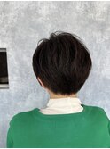 丸みショート/トップふんわりショート/小顔/森