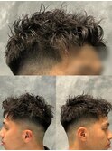 スパイキーショート×ピンパーマ