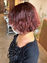 クラン バイ ナチュラル(clan by Natural)&nbsp;揺れるウェーブボブ×ローズピンクで魅せる大人のこなれヘア