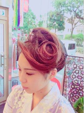 ボンビィヴァン(bon-vivant) 浴衣ヘア プチ新日本髪スタイル