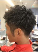 ツーブロック/無造作パーマ/ナチュラル/ワイルドアップバング