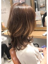 ミッシェル アフロート(michelle afloat) 20代30代40代50代ラウンドCカーブカット+髪質改善シルク4Hカラー