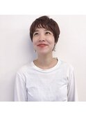 ショート×ブリーチなしアレンジヘア