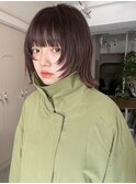 ミニボブ 切りっぱなしボブ 暗髪ボブ 外ハネボブ【Riku】