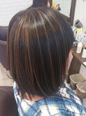 ハイライト白髪ぼかし/リタッチカラー