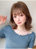 ミディアムウルフひし形シルエットひし形ボブヨシンモリ