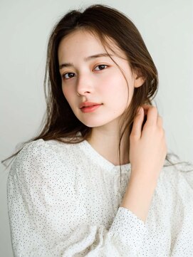 シェル 立川(shell) くびレイヤーエモージュ前髪ピンクベージュワンカール【立川】