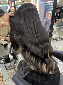 ラピス 渋谷本店(Lapis) 韓国風透明感ブラックカラー/シールエクステ/スーパーロング