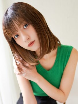 ロエ 福山川口店(loe) 【loe】切りっぱなしボブ×インナーカラー