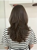 ココアベージュ/オリーブグレー[レイヤーカット/髪質改善/銀座]