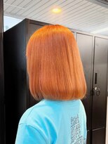 トゥイン 八王子(TWIN)&nbsp;オレンジカラー/ブリーチ/ハイトーンカラー/ミディアムボブ