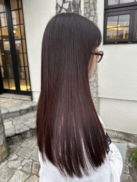 ノヴェル 旭ヶ丘店(NOVEL) 美髪ストレートピンクブラウン20代30代40代50代60代