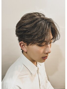 メンズソース 京都河原町(MEN'S SOURCE) 【毛流れパーマ】センターパート