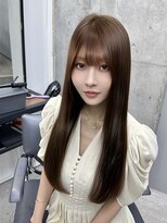 ユアーズヘア 神楽坂はなれ店(youres hair)&nbsp;顔周りレイヤー サイドバング レイヤーカット センターパート