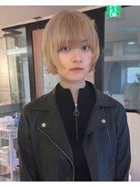 ビファイン 本店(Befine) ミルクティーブロンド×ボブウルフ