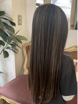 アミュレ ヘア サロン(Amule hair salon)&nbsp;ブリーチ抜きっぱなしハイライトスーパーロングヘア